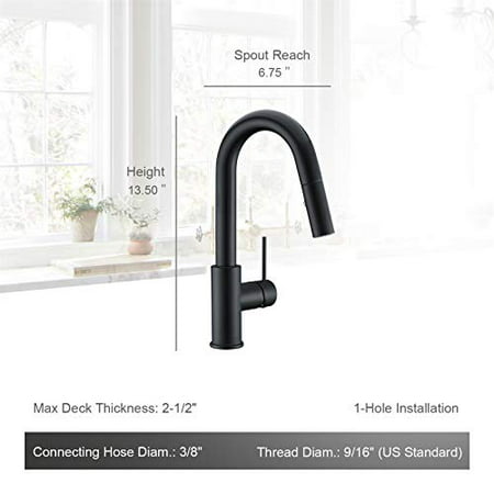 AguaStella AS3018MB Gunmetal Black Undermount Kitchen Sink and AS81MB Matte Black Pull Down Faucet Combination 